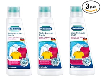 Dr. Beckmann Pre Wash Stain Remover with Brush 250ml | Works 1st Time Against Tough Stains | For all Colours & Textiles | Pack of 3 Dr. Beckmann Pre Wash Stain Remover with Brush 250ml | Works 1st Time Against Tough Stains | For all Colours & Textiles | Pack of 3