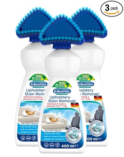 Dr Beckmann Upholstery Stain Remover,400Ml|Removes Even Stubborn Stains&Odours From Sofa,Couch,Car Seats,Office Chairs,Mattresses&More|With Applicator Brush|Sofa Cleaner|Pack Of 3 Dr Beckmann Upholstery Stain Remover,400Ml|Removes Even Stubborn Stains&Odours From Sofa,Couch,Car Seats,Office Chairs,Mattresses&More|With Applicator Brush|Sofa Cleaner|Pack Of 3