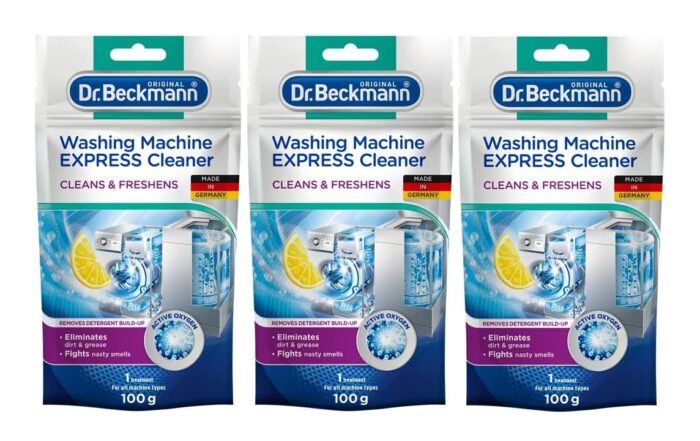 Dr. Beckmann Washing Machine EXPRESS Cleaner 3x100g | Fights Nasty Smells and Eliminates Dirt & Grease | Convenient and Highly Efficient Dr. Beckmann Washing Machine EXPRESS Cleaner 3x100g | Fights Nasty Smells and Eliminates Dirt & Grease | Convenient and Highly Efficient