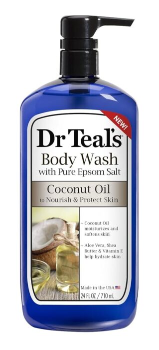 Dr Teal's Body Wash with Pure Epsom Salt, Coconut Oil to Nourish & Protect Skin | Shower Gel 710ml Dr Teal's Body Wash with Pure Epsom Salt, Coconut Oil to Nourish & Protect Skin | Shower Gel 710ml