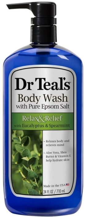 Dr. Teal's Body Wash with Pure Epsom Salt, Relax & Relief with Eucalyptus & Spearmint | Shower Gel 710ml Dr. Teal's Body Wash with Pure Epsom Salt, Relax & Relief with Eucalyptus & Spearmint | Shower Gel 710ml
