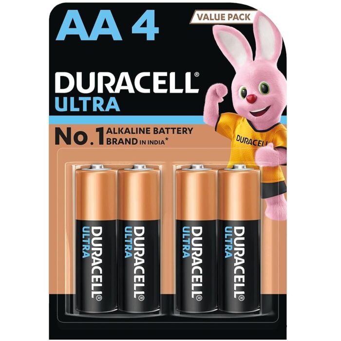 Duracell Ultra Alkaline AA Batteries, Pack of 4 Duracell Ultra Alkaline AA Batteries, Pack of 4