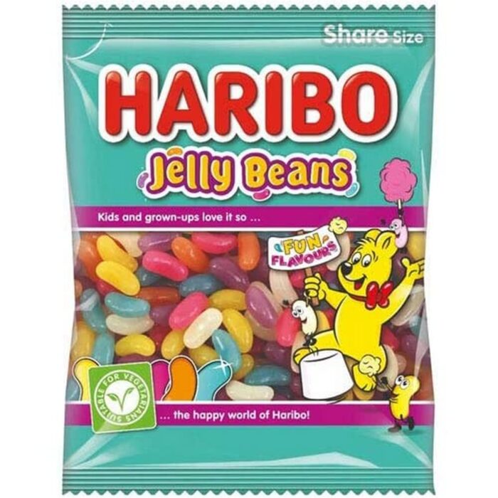 HARIBO Jelly Beans, Share Size, Teal & Pink, 140 G (Bstw713394), Assorted HARIBO Jelly Beans, Share Size, Teal & Pink, 140 G (Bstw713394), Assorted
