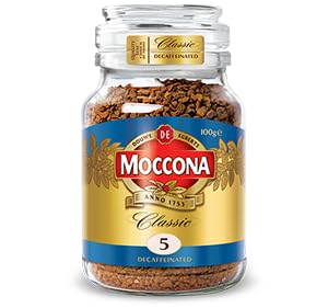 Moccona Classic Decaffeinated Instant Coffee - 100gms | Best Coffee | Premium Coffee Powder | Freeze Dried Coffee | Arabica Robusta Blend - Pack of 1 Moccona Classic Decaffeinated Instant Coffee - 100gms | Best Coffee | Premium Coffee Powder | Freeze Dried Coffee | Arabica Robusta Blend - Pack of 1