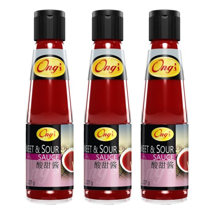 Ong's Sweet n Sour Sauce, 227 grams, Pack of 3, Product of Singapore Ong's Sweet n Sour Sauce, 227 grams, Pack of 3, Product of Singapore