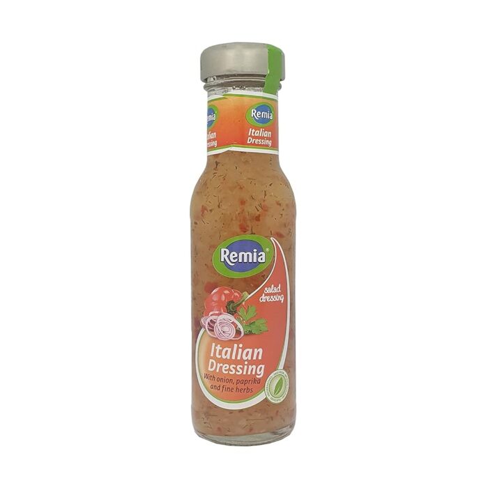 Remia Italian Dressing with Onion, Paprika and Fine Herbs, 8.45 fl oz ℮ 250 ml Remia Italian Dressing with Onion, Paprika and Fine Herbs, 8.45 fl oz ℮ 250 ml