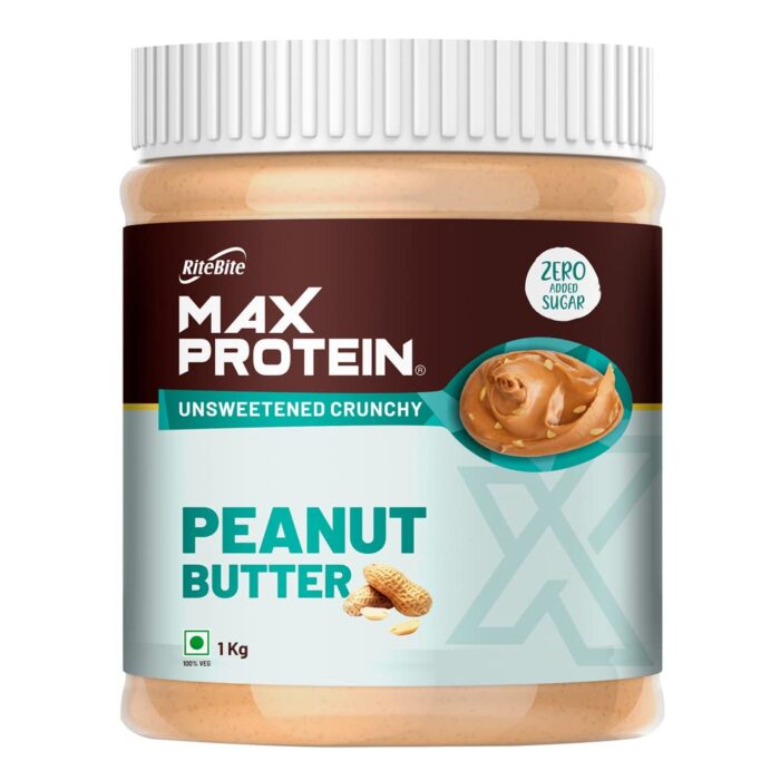 RiteBite Max Protein Peanut Butter Spread Crunchy - Unsweetened (1Kg) RiteBite Max Protein Peanut Butter Spread Crunchy - Unsweetened (1Kg)