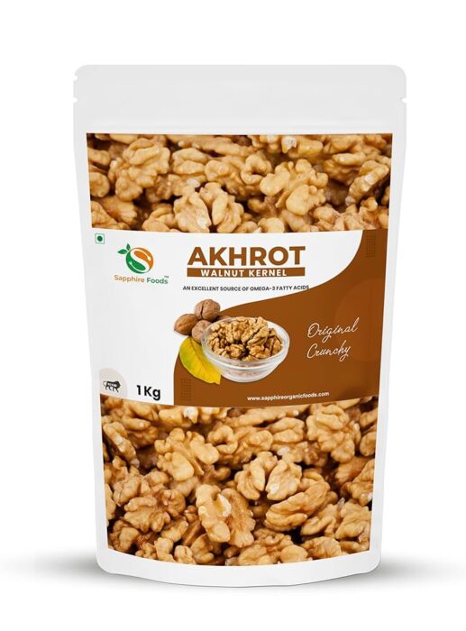 SAPPHIRE FOODS Walnuts Without Shell | Akhrot Giri | Walnut Dry Fruits & Nuts | Healthy Snack Food Item (1KG) SAPPHIRE FOODS Walnuts Without Shell | Akhrot Giri | Walnut Dry Fruits & Nuts | Healthy Snack Food Item (1KG)