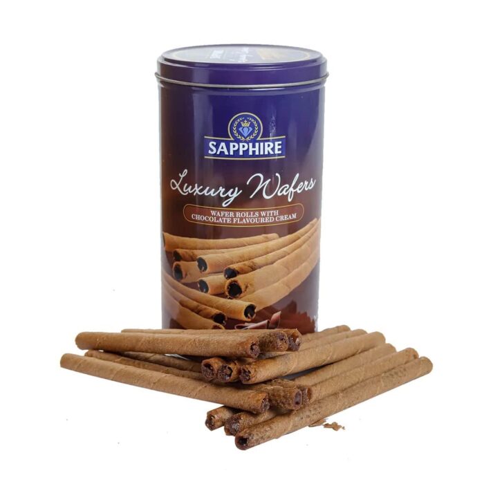 Sapphire Luxury Wafer Rolls Chocolate, 300 g, Wafer Rolls with Chocolate Cream Sapphire Luxury Wafer Rolls Chocolate, 300 g, Wafer Rolls with Chocolate Cream