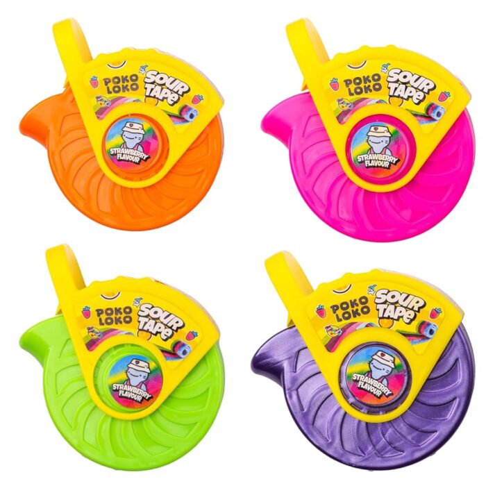 Sapphire Poko Loko Sour Tape Candy - Strawberry 25g (Pack of 4) Sapphire Poko Loko Sour Tape Candy - Strawberry 25g (Pack of 4)