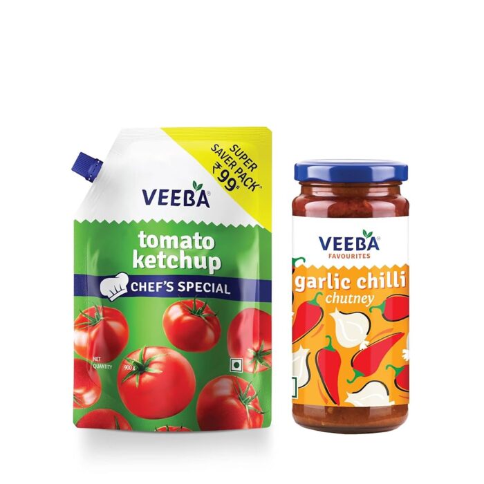 Veeba Garlic Chilli Chutney (250G)Veeba Tomato Ketchup Chef's Special (900G) Veeba Garlic Chilli Chutney (250G)Veeba Tomato Ketchup Chef's Special (900G)