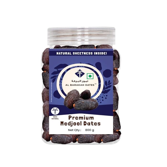 Al Barakah Medjool Dates 800g | Large, Juicy & Naturally Sweet | 100% Fresh & Pitted | Healthy Snack & Energy Boost | Perfect for Snacking, Baking, and Smoothies Al Barakah Medjool Dates 800g | Large, Juicy & Naturally Sweet | 100% Fresh & Pitted | Healthy Snack & Energy Boost | Perfect for Snacking, Baking, and Smoothies