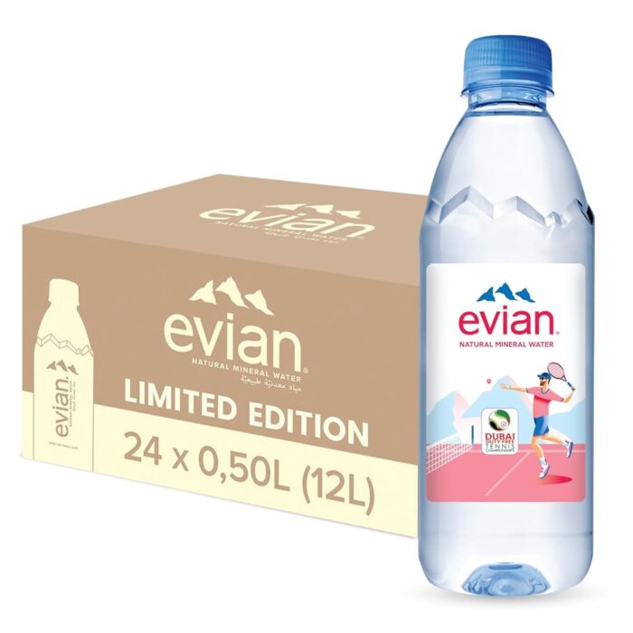 Evian Mineral Water, Naturally Filtered Drinking Water, 500ml Bottled Water Crafted by Nature, Case of 24 x 500ml Water Bottles Evian Mineral Water, Naturally Filtered Drinking Water, 500ml Bottled Water Crafted by Nature, Case of 24 x 500ml Water Bottles