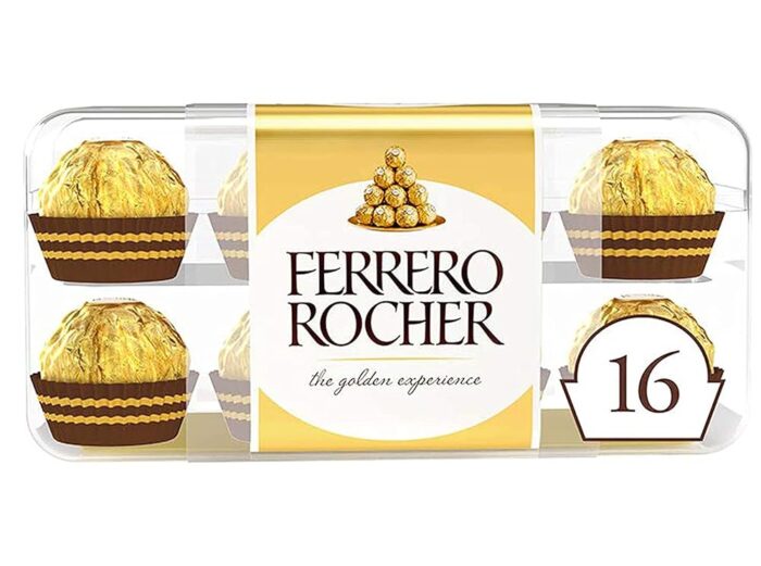 Ferrero Rocher, Exquisite Hazelnut And Milk Chocolate Premium Gift Box, 16 Pieces (200 Gram) Ferrero Rocher, Exquisite Hazelnut And Milk Chocolate Premium Gift Box, 16 Pieces (200 Gram)