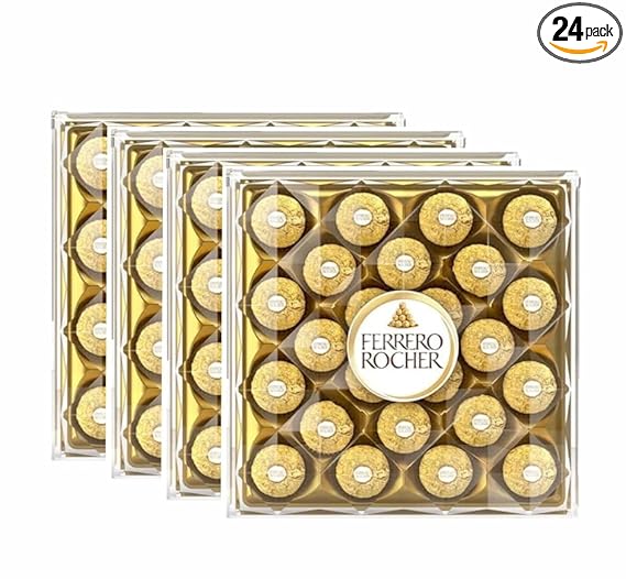 Ferrero Rocher Premium Chocolates 24 Pieces, 300 gm (Pack of 4) Ferrero Rocher Premium Chocolates 24 Pieces, 300 gm (Pack of 4)