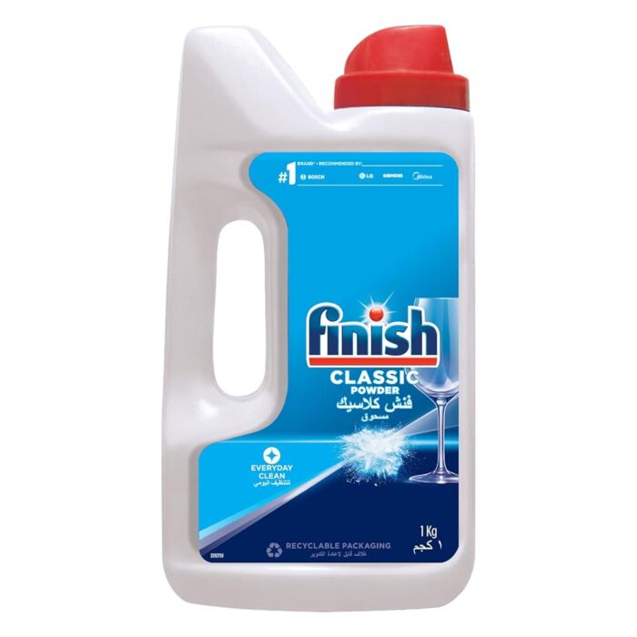 Finish 1 Kg, Classic Dishwasher Detergent Powder | World's #1 Recommended Dishwashing Brand Finish 1 Kg, Classic Dishwasher Detergent Powder | World's #1 Recommended Dishwashing Brand