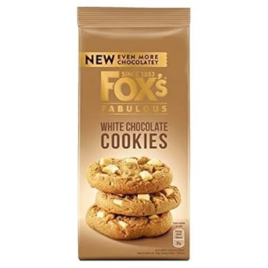 Foxs Fabulous Rich & Creamy White Chocolate Cookies With Deliciously Buttery Taste 180gm Foxs Fabulous Rich & Creamy White Chocolate Cookies With Deliciously Buttery Taste 180gm