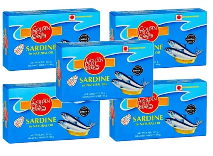 Golden Prize Canned Sardine in Natural Oil, 125g (Pack of 5) Golden Prize Canned Sardine in Natural Oil, 125g (Pack of 5)