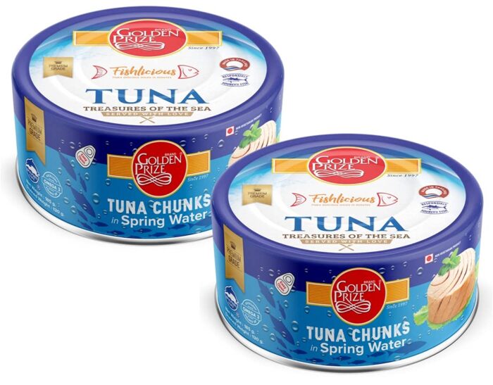 Golden Prize Canned Tuna Chunks in Spring Water, 185g(Pack of 2) Golden Prize Canned Tuna Chunks in Spring Water, 185g(Pack of 2)