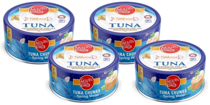 Golden Prize Canned Tuna Chunks in Spring Water, 185g(Pack of 4) Golden Prize Canned Tuna Chunks in Spring Water, 185g(Pack of 4)