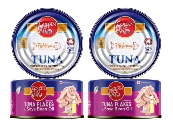 Golden Prize Tuna Sandwich Flakes in Soyabean Oil 185 GMS Each - Pack of 2 Units Golden Prize Tuna Sandwich Flakes in Soyabean Oil 185 GMS Each - Pack of 2 Units