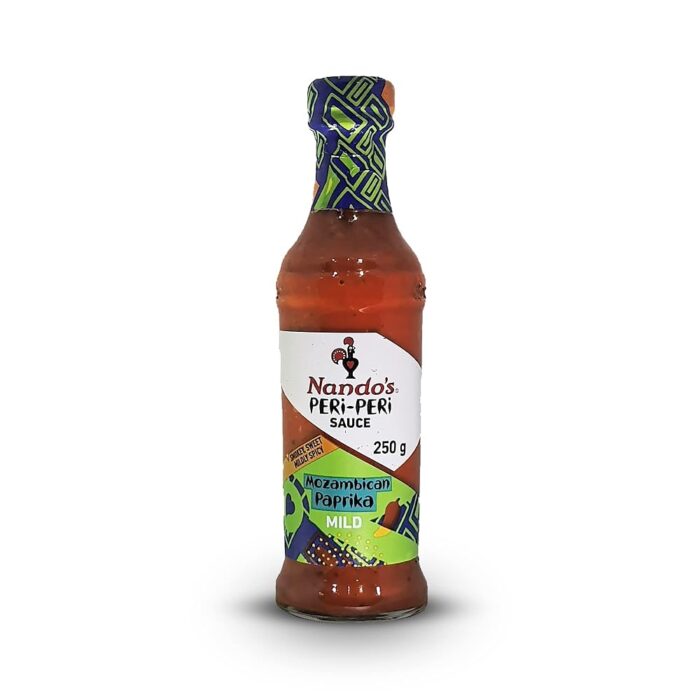 Nando's Peri Peri Sauce - Mozambican Paprika Mild 250g, Product of South Africa Nando's Peri Peri Sauce - Mozambican Paprika Mild 250g, Product of South Africa