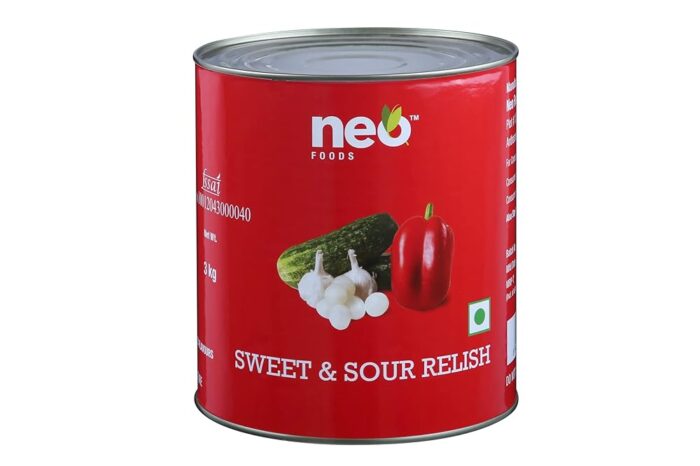 Neo Sweet & Sour Relish 3 Kg Tin I Gherkin Relish, Gherkin Spread, Sauce, Chutney I 100% Vegan I Ready-to-Eat Fibre-Rich I Dip for Snacks, Mix in Salads I Use as Sandwich... Neo Sweet & Sour Relish 3 Kg Tin I Gherkin Relish, Gherkin Spread, Sauce, Chutney I 100% Vegan I Ready-to-Eat Fibre-Rich I Dip for Snacks, Mix in Salads I Use as Sandwich...