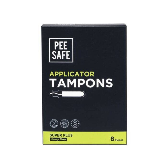 Pee Safe Applicator Tampons For Heavy flow 8 Pieces | Easy to use | Leak Proof | Ultra Soft & Comfortable | Highly Absorbent | BPA Free | FDA Approved Pee Safe Applicator Tampons For Heavy flow 8 Pieces | Easy to use | Leak Proof | Ultra Soft & Comfortable | Highly Absorbent | BPA Free | FDA Approved
