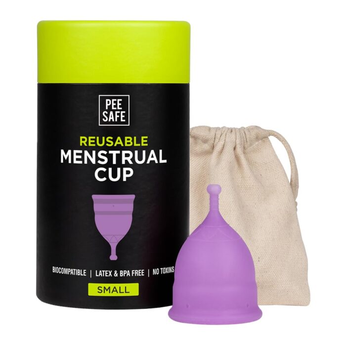 Pee Safe Reusable Menstrual Cup for Women - Small Size with Pouch|Ultra Soft, Odour and Rash Free|100% Medical Grade Silicone |No Leakage | Protection for Up to 8-10 Hours | US... Pee Safe Reusable Menstrual Cup for Women - Small Size with Pouch|Ultra Soft, Odour and Rash Free|100% Medical Grade Silicone |No Leakage | Protection for Up to 8-10 Hours | US...