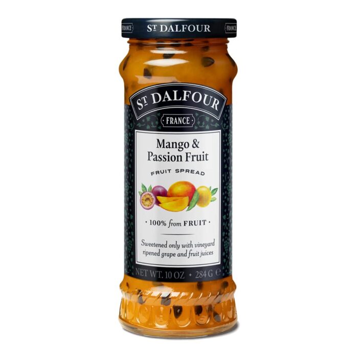 ST. DALFOUR Mango & Passion Fruit Fruit Spread 284 G | No Added Sugar | 100% From Fruit | No Added Preservatives, Colours, Flavors Or Sweeteners | No Corn Syrup | Traditional... ST. DALFOUR Mango & Passion Fruit Fruit Spread 284 G | No Added Sugar | 100% From Fruit | No Added Preservatives, Colours, Flavors Or Sweeteners | No Corn Syrup | Traditional...