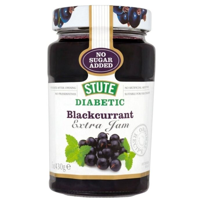 Stute No Sugar Added Diabetic Blackcurrant Extra Jam, 15.17 oz ℮ 430 g Stute No Sugar Added Diabetic Blackcurrant Extra Jam, 15.17 oz ℮ 430 g