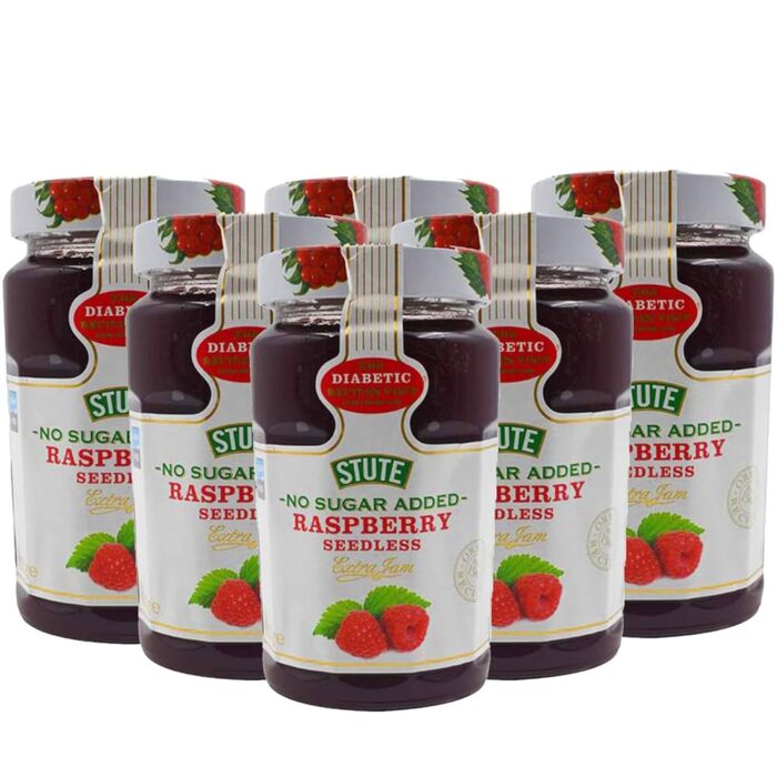 Stute No Sugar Added Diabetic Raspberry Seedless Extra Jam, 15.17 oz ℮ 430 g, 6 Pack Stute No Sugar Added Diabetic Raspberry Seedless Extra Jam, 15.17 oz ℮ 430 g, 6 Pack
