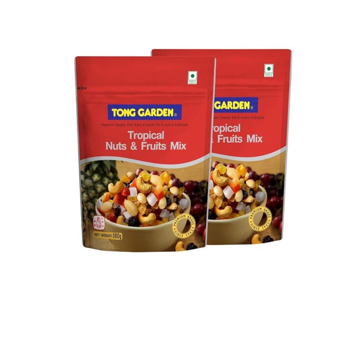 Tong Garden 180Gm Tropical Nuts & Fruits | Trail Mix | 7 Superfoods in 1 Mix | Nuts and Dry Fruits, Mixed Dry Fruits, and Dry Fruits Mix includes a single pack of pineapple,... Tong Garden 180Gm Tropical Nuts & Fruits | Trail Mix | 7 Superfoods in 1 Mix | Nuts and Dry Fruits, Mixed Dry Fruits, and Dry Fruits Mix includes a single pack of pineapple,...