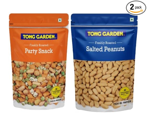 Tong Garden Imported Combo 820 Gm (Party Snack 450g*1,Salted Peanuts 370g*1) Tong Garden Imported Combo 820 Gm (Party Snack 450g*1,Salted Peanuts 370g*1)