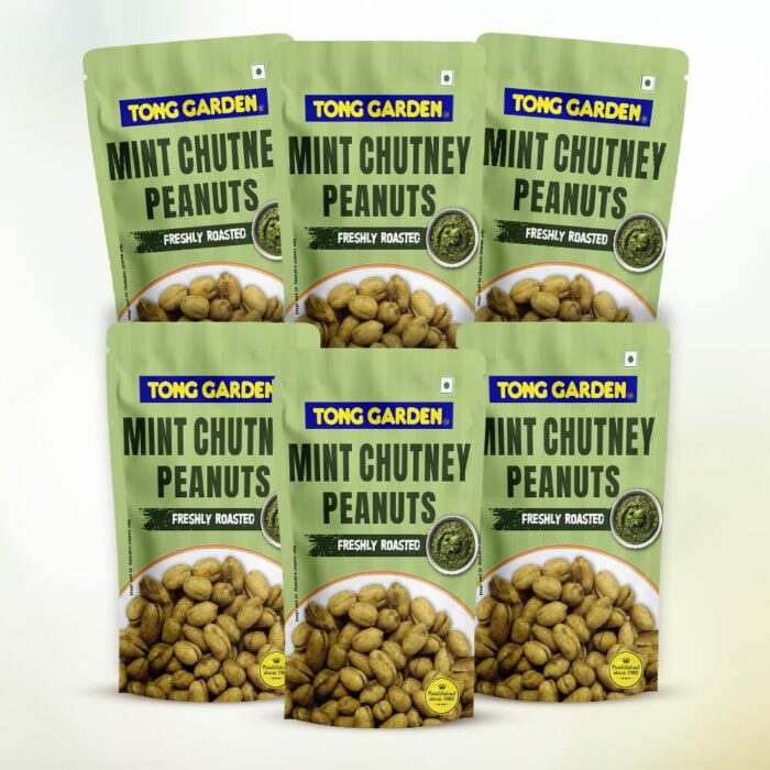 Tong Garden Mint Chutney Peanuts - 65g (Pack of 6) Tong Garden Mint Chutney Peanuts - 65g (Pack of 6)
