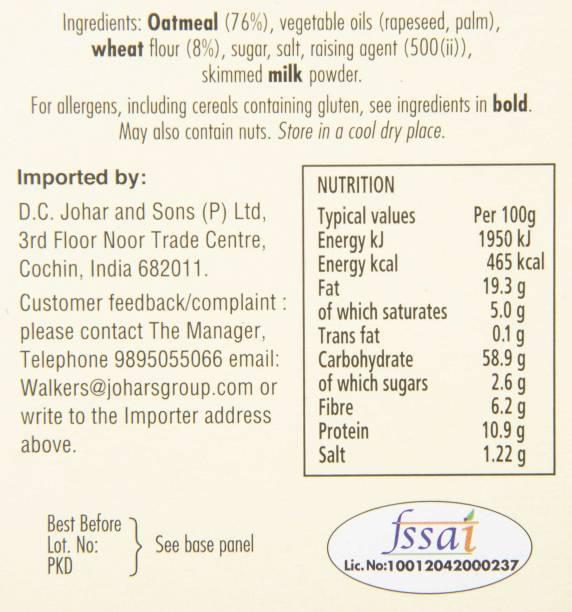 Walkers HIGHLAND OAT BISCUITS 250G Cookies Biscuit