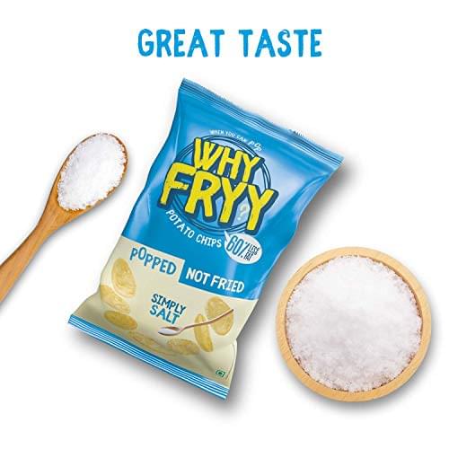 WhyFryy Popped Potato Chips - Simply Salt Flavoured, 35gm